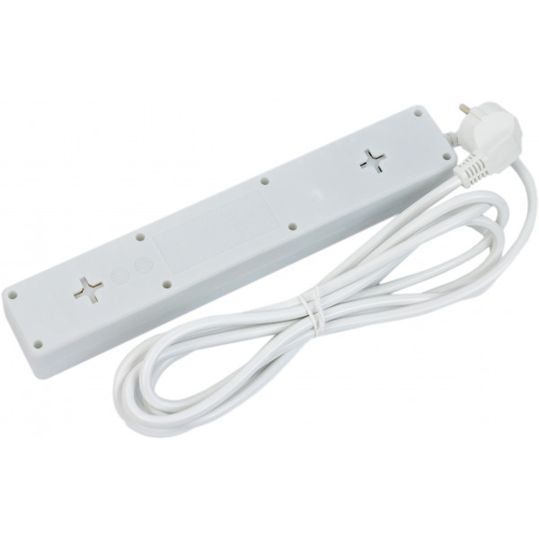 Фото - Сетевой фильтр 220В Ultra SSW5-3 (5 роз., 3м, 2 USB) белый