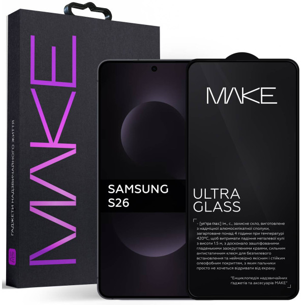 Фото - Захисне скло для смартфону MAKE Ultra Glass for Samsung S26  (MGU-SS26)