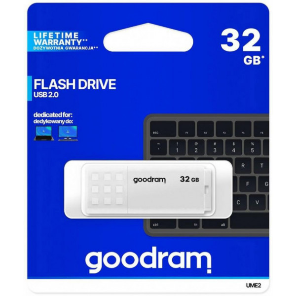 Фото - Флеш USB Goodram UME2 32GB USB 2.0 White (UME2-0320W0R11-V)