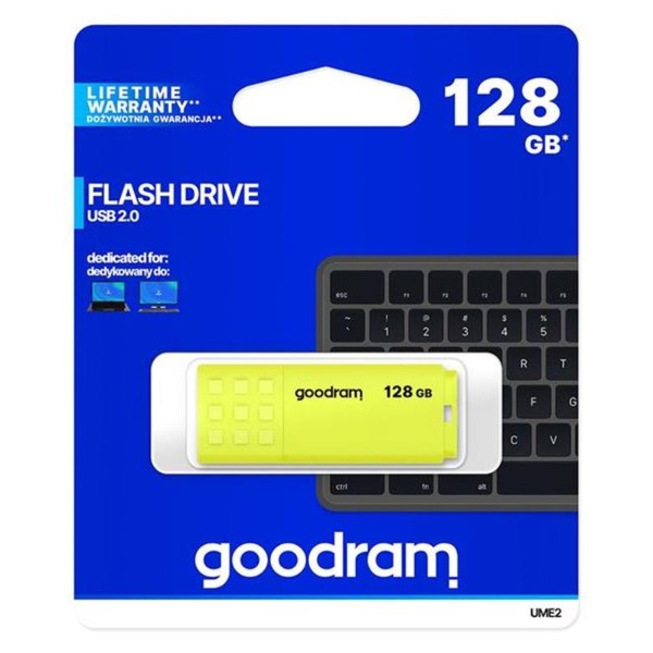 Фото - Флеш USB Goodram UME2 128GB USB 2.0 Yellow (UME2-1280Y0R11)