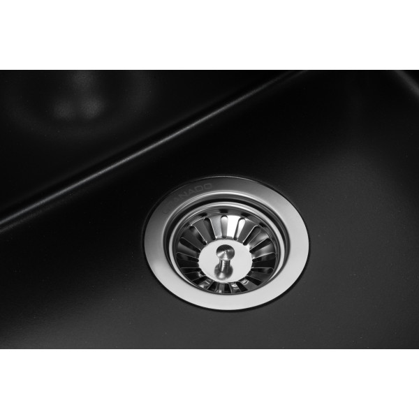 Фото - Мийка кухонна GRANADO Under top DOUBLE black shine