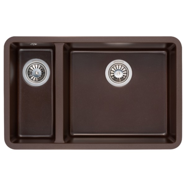 Фото - Мойка кухонная GRANADO Under top DOUBLE marron