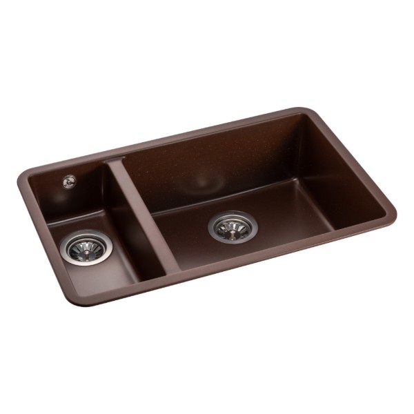 Фото - Мойка кухонная GRANADO Under top DOUBLE marron