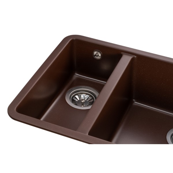 Фото - Мойка кухонная GRANADO Under top DOUBLE marron