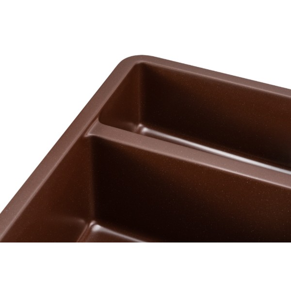 Фото - Мойка кухонная GRANADO Under top DOUBLE marron