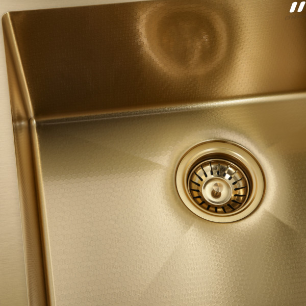Фото - Мийка кухонна GRANADO Under top max STEEL S201 gold honeycomb