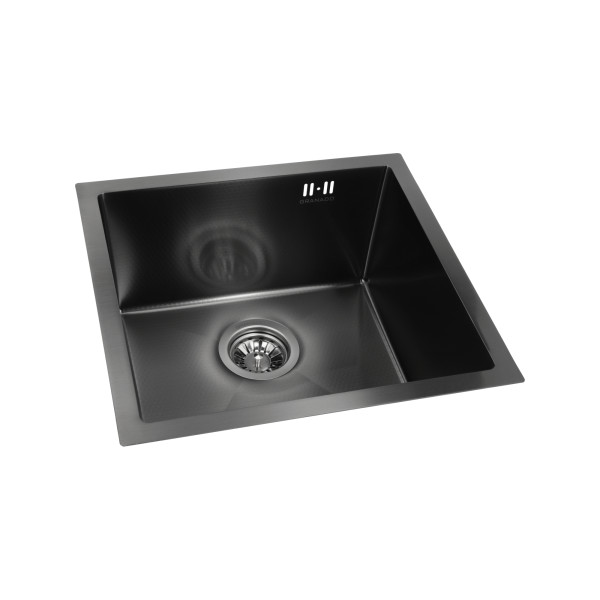 Фото - Мийка кухонна GRANADO Under top STEEL S201 black honeycomb