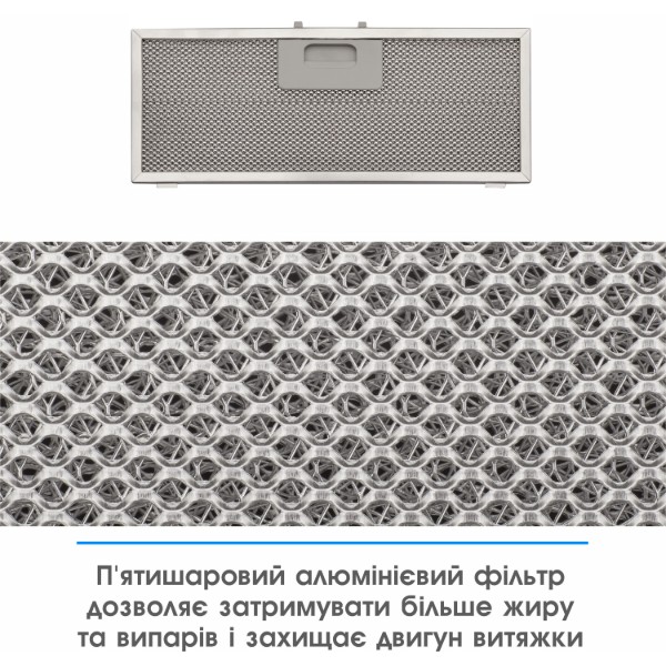 Фото - Уцінка - Витяжка вбудована ELEYUS UNIA 1200 LED 52 BL
