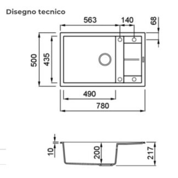 Фото - Мийка кухонна Elleci Unico 310 bianco 68