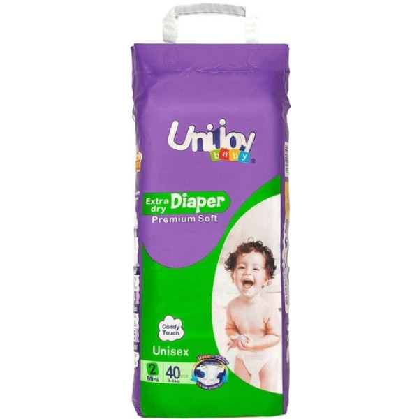 Фото - Одноразові підгузки-трусики Unijoy Soft S 3-6 кг 40 шт. (6998526216170)