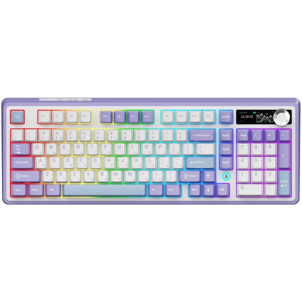 Фото - Клавіатура бездротова ігрова Ajazz AK980 Clear Sky Switch (AK980-CS-PWB)