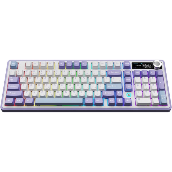 Фото - Клавіатура бездротова ігрова Ajazz AK980 Clear Sky Switch (AK980-CS-PWB)