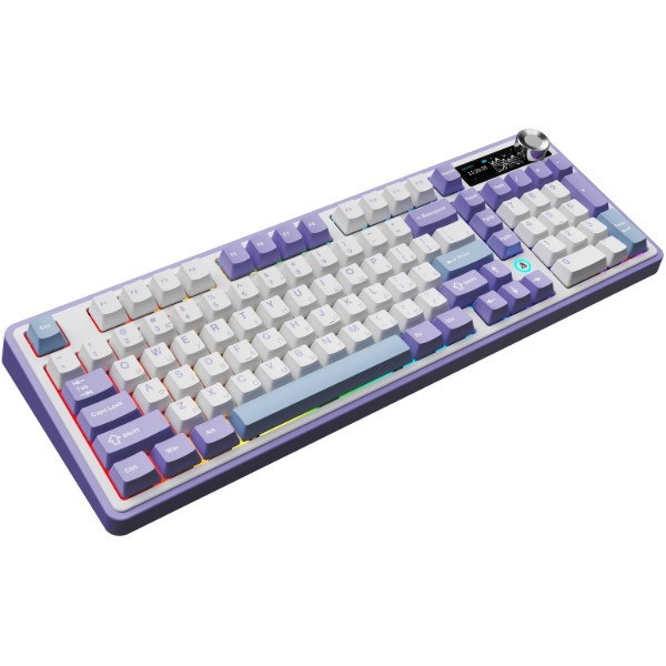 Фото - Клавіатура бездротова ігрова Ajazz AK980 Clear Sky Switch (AK980-CS-PWB)