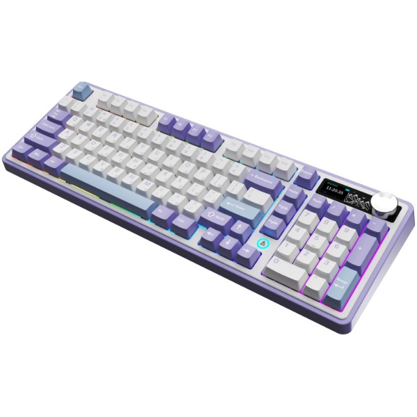 Фото - Клавіатура бездротова ігрова Ajazz AK980 Clear Sky Switch (AK980-CS-PWB)