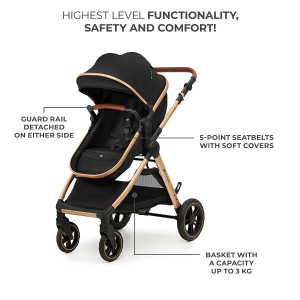 Фото - Коляска универсальная 3 в 1 Kinderkraft Esme Pure Black (KSESME00BLK3000)