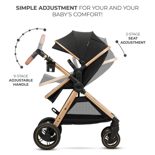 Фото - Коляска универсальная 3 в 1 Kinderkraft Esme Pure Black (KSESME00BLK3000)