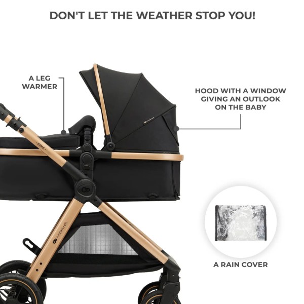 Фото - Коляска универсальная 3 в 1 Kinderkraft Esme Pure Black (KSESME00BLK3000)
