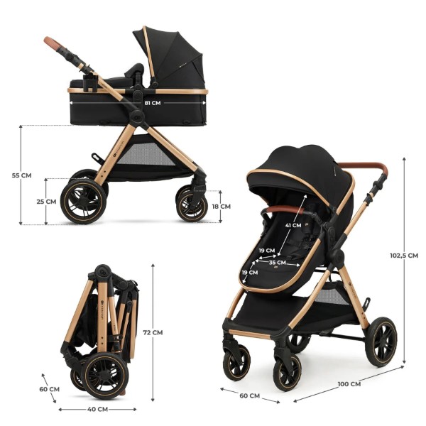 Фото - Коляска универсальная 3 в 1 Kinderkraft Esme Pure Black (KSESME00BLK3000)