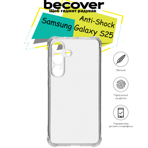 Фото - Чехол для смартфона BeCover Anti-Shock for Samsung Galaxy S25 SM-S931 Clear (713153)