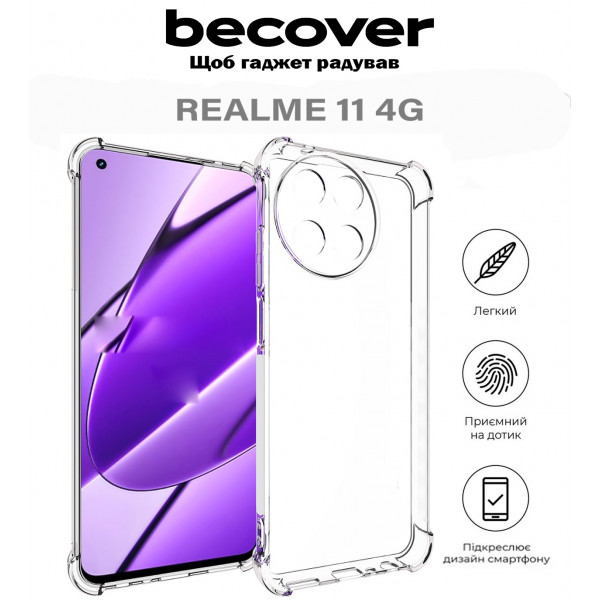 Фото - Чохол для смартфону BeCover Anti-Shock for Realme 11 4G Clear (710618)