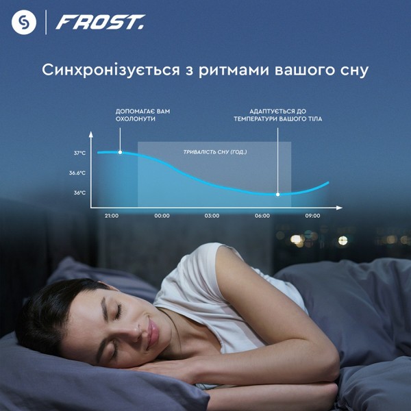 Фото - Подушка ортопедична Sonex гібридна з пам’яттю та ефектом охолодження Frost Curve 50x70 см (SO102468)