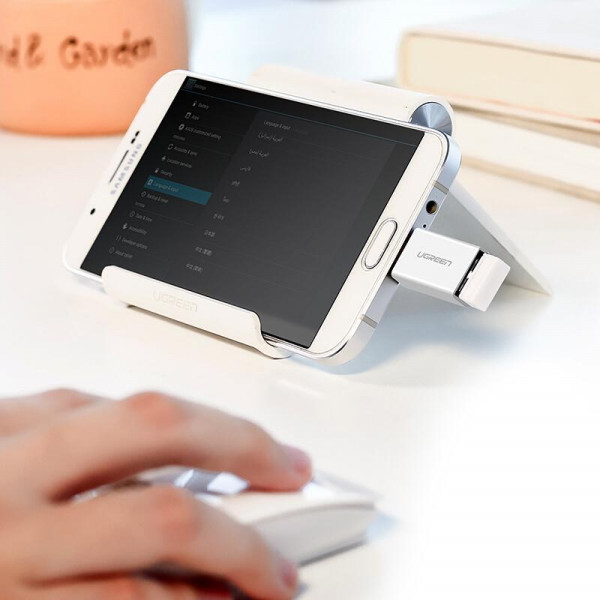 Фото - Перехідник UGREEN US195 microUSB to USB 2.0 OTG Adapter White (30529)