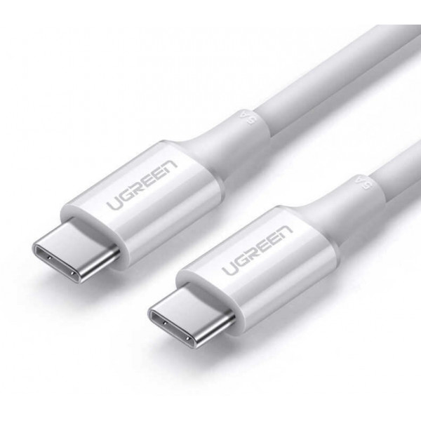 Фото - Кабель синхронізації даних UGREEN US300 USB 2.0 Type-C M-M 1.5 m 20V/5A 100W White (80370)