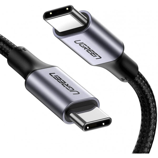 Фото - Кабель синхронізації даних UGREEN US316 USB 2.0 Type-C M-M 1.5 m 20V/5A 100W Gray (70428)