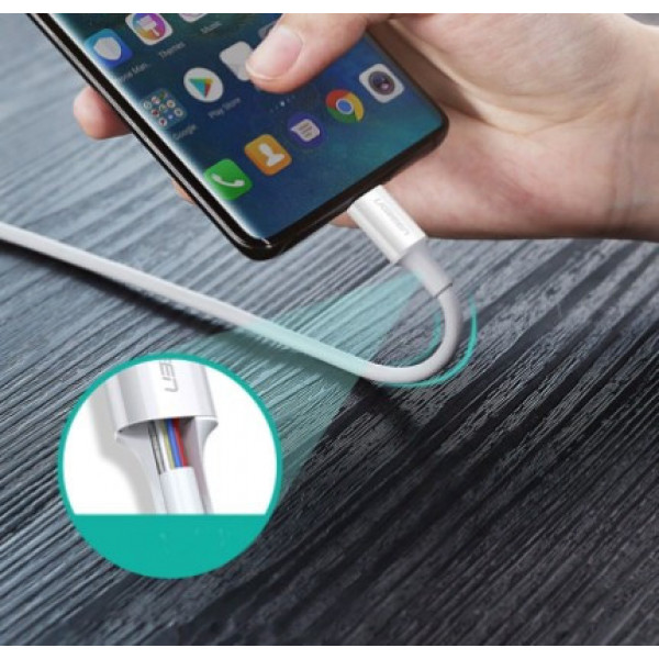Фото - Кабель синхронізації даних UGREEN US300 USB 2.0 Type-C M-M 1.5 m 20V/5A 100W White (80370)