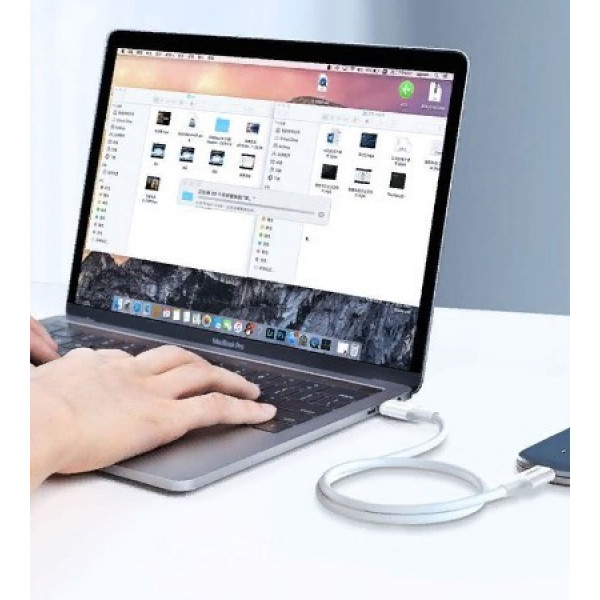 Фото - Кабель синхронізації даних UGREEN US300 USB 2.0 Type-C M-M 1.5 m 20V/5A 100W White (80370)