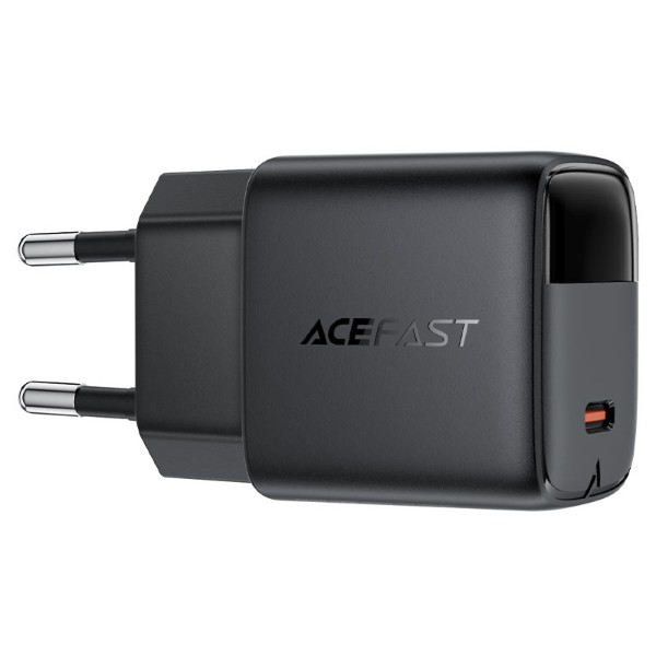Фото - Сетевое зарядное устройство AceFast 1xUSB-C 30W Gan A115 Fast Charger + USB-C cable Black (6974316284451)