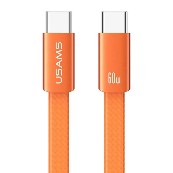Фото - Кабель Usams U96 60W Type-C to Type-C Charging & Data Cable 1.2m Orange (SJ783USB02)