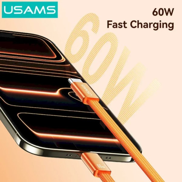 Фото - Кабель Usams U96 60W Type-C to Type-C Charging & Data Cable 1.2m Blue (SJ783USB01)