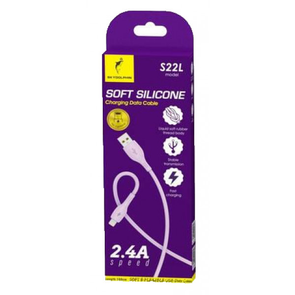Фото - Кабель синхронізації даних SkyDolphin S22V Soft Silicone USB-microUSB 1m White (USB-000605)