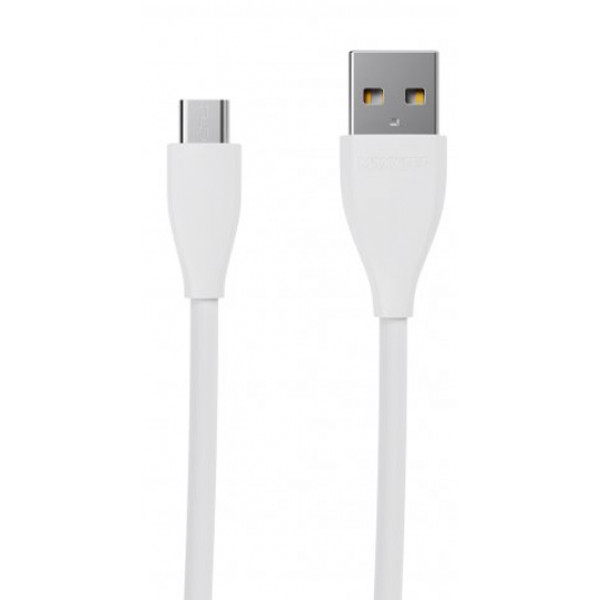 Фото - Кабель синхронізації даних Maxxter USB-microUSB 1м White (UB-M-USB-01W)