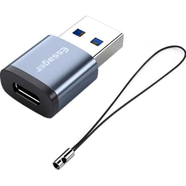 Фото - Перехідник Essager Soray OTG (Type-C Female to USB -AMale) USB3.0 Adaptor Grey (EZJCA-SRB0G)