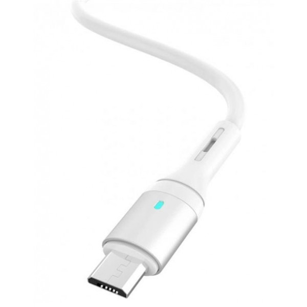 Фото - Кабель SkyDolphin S06V LED Smart Power USB - microUSB 1m White (USB-000558)