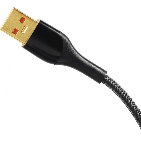 Фото - Кабель синхронізації даних Essager USB Charging Cable USB A to Type C 7A 0.3m Black (EXCT-XJB01-P)