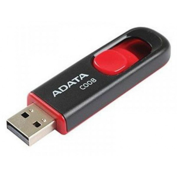 Фото - Флеш USB ADATA C008 64GB USB 2.0 Black/Red (AC008-64G-RKD)