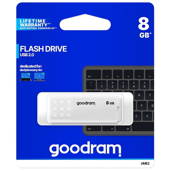 Фото - Флеш USB Goodram UME2 8GB USB 2.0 White (UME2-0080W0R11)