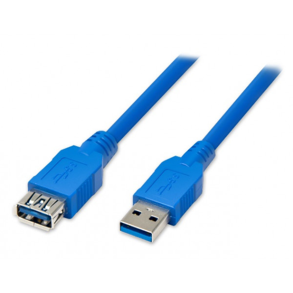 Фото - Кабель USB type A - USB type A Atcom USB 3.0 AM/AF 3.0m Blue (6149)
