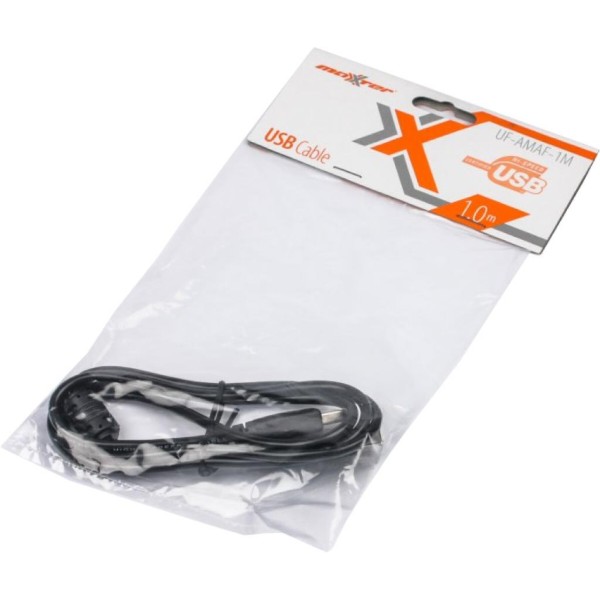 Фото - Кабель USB type A - USB type A Maxxter USB 2.0 AM - USB 2.0 AF 1m Ferrite (UF-AMAF-1M)