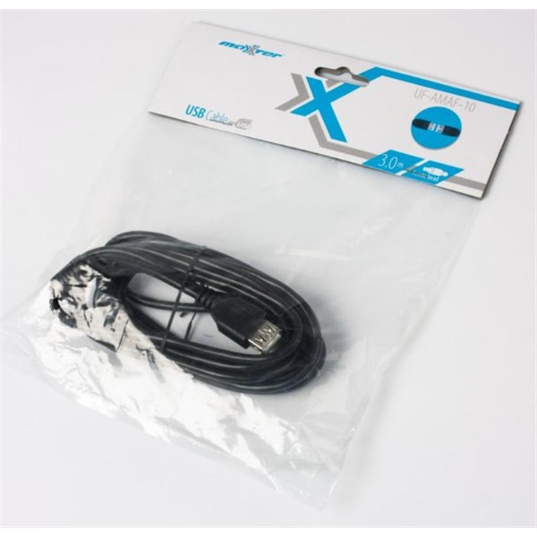 Фото - Кабель USB type A - USB type A Maxxter USB 2.0 AM - USB 2.0 AF 3m Ferrite (UF-AMAF-10)