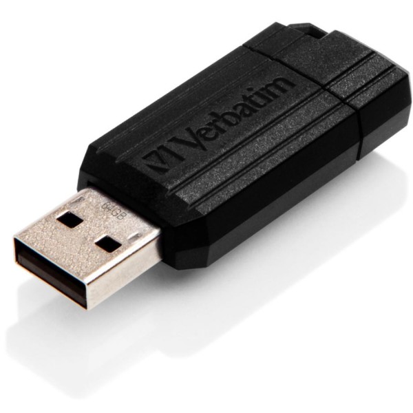 Фото - Флеш USB Verbatim 64GB Store n Go PinStripe Black USB 2.0 (49065)