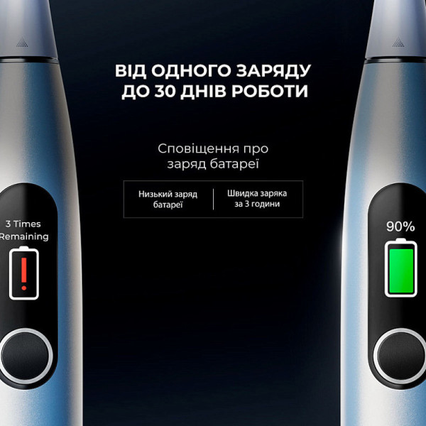 Фото - Зубная щетка электрическая Oclean X Plus Pro Digital Silver (6970810556179)