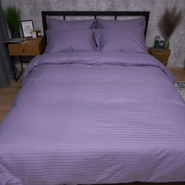 Фото - Комплект постільної білизни Moon&Star Satin Stripe Soft Lilac 200х220 нав. 70х70 см 2 шт. (MS-880000704)