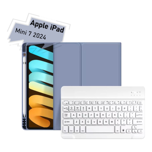 Фото - Чохол для планшету BeCover з бездротовою клавіатурою for Apple iPad Mini 7 2024 Purple (712997