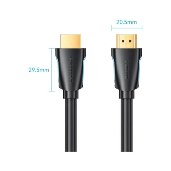 Фото - Кабель HDMI Vention HDMI M - M, 10.0м, V2.0, 4K 60Гц, Gold-Plated, PVC (VAA-M02-B1000)