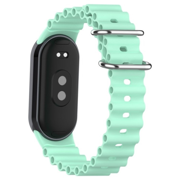 Фото - Ремінець для фітнес-браслету BeCover Wave Style for Xiaomi Mi Smart Band 8 / 9 / 10 Light Green (714356)