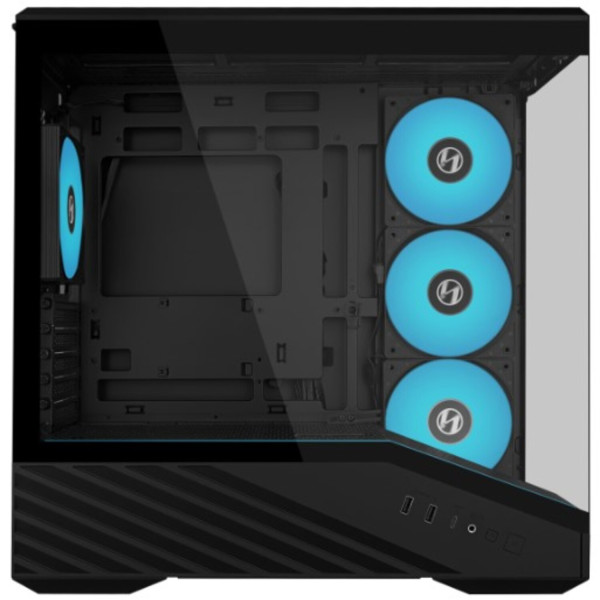 Фото - Корпус Lian Li V100R MINI case with pre-installed four 120mm ARGB PWM fans Black (G99.V100RMIX.00)